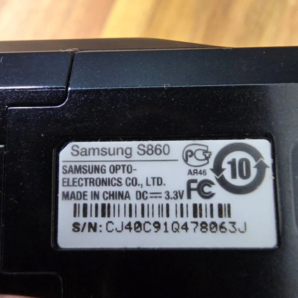 Samsung S860 Digital Camera Black 8.1MP 3x Zoom Compact Digicam PARTS REPAIR